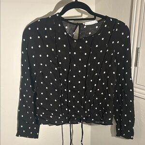 Elodie Black and White Polka Dot Blouse